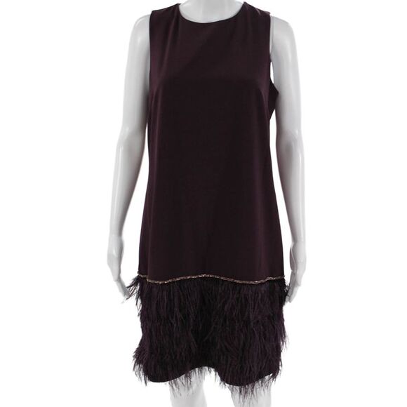 Tahari Dresses & Skirts - Tahari Womens Shift Dress Purple Sleeveless Round Neck Zip Short Size 10